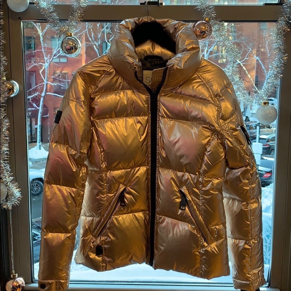 SAM New York Rose Gold Freestyle Puffer Coat